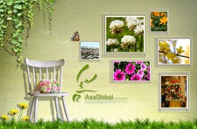 唯美鲜花相框PSD素材